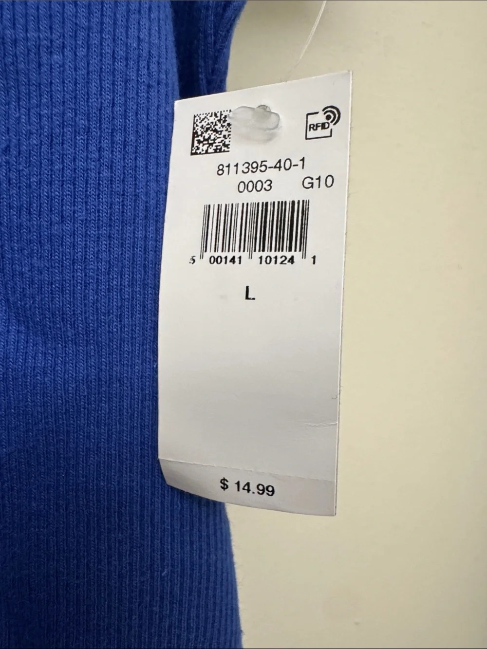 NWT Old Navy Snug fit Ribbed Blue Short Sleeve Tee in Large